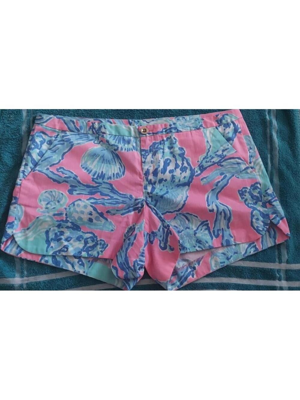 Lilly Pulitzer women's pink blue shorts  sz 10